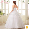 Guangzhou factory custom made off shoulder cheap lace applique ball gown wedding dress